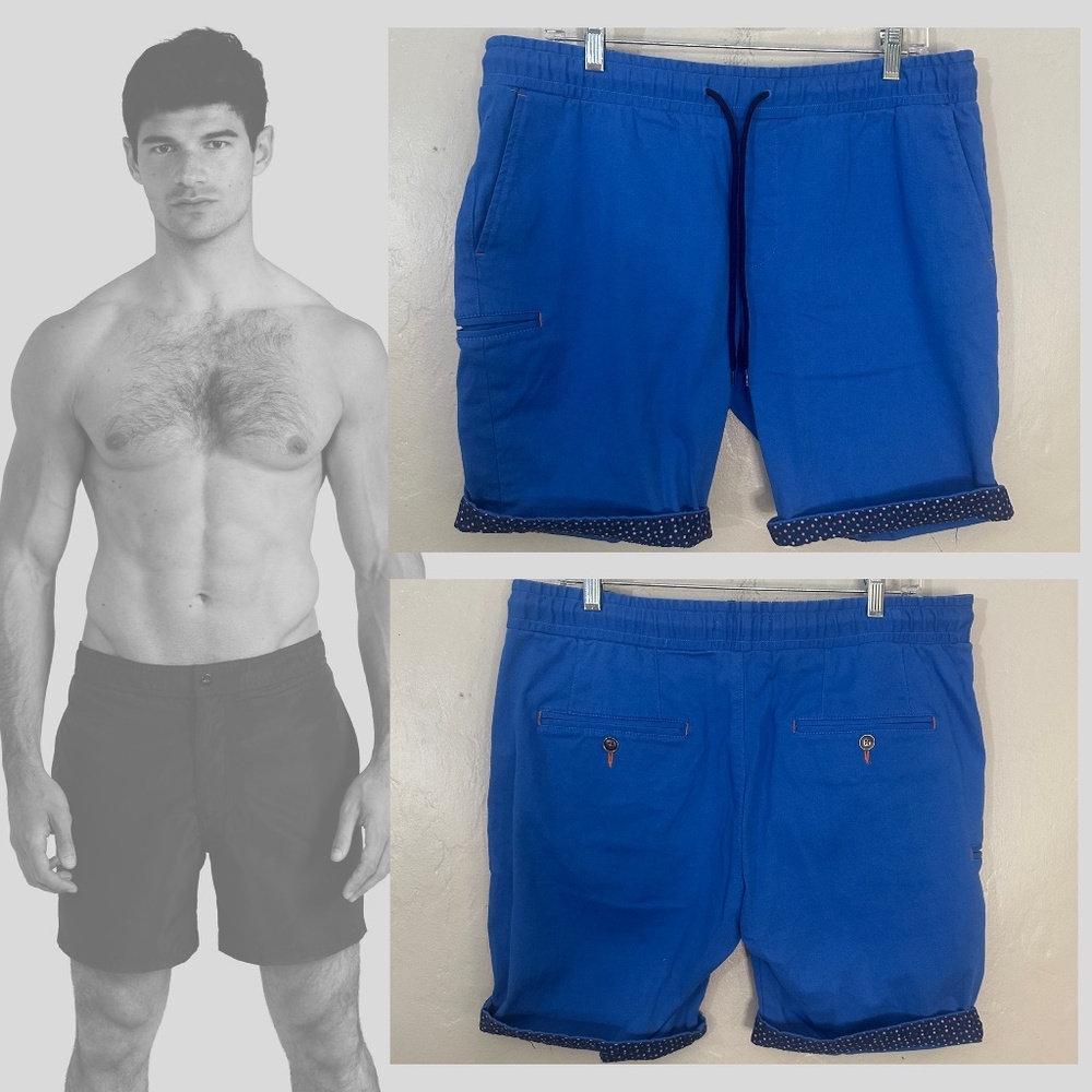 Tallia Contrast Stretch Shorts Large 34-40" waist 8.5" inseam Gently worn